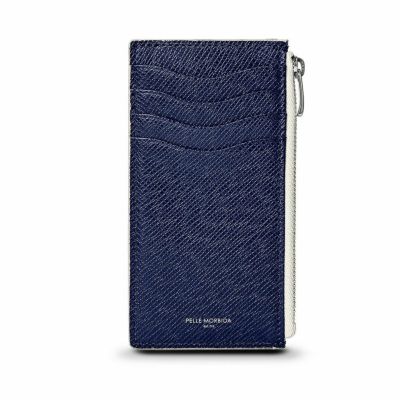 PMO-BA311ブルーPELLLE MORBIDA  財布　ブルー