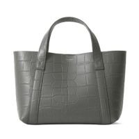 ミニトートバッグの正面（チャコールグレー）