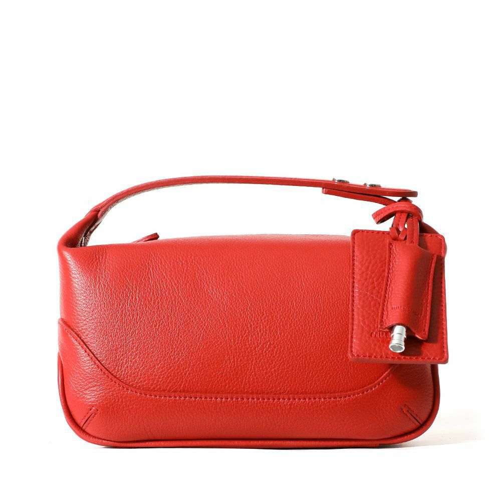 ハンドルバッグの正面（トープ）