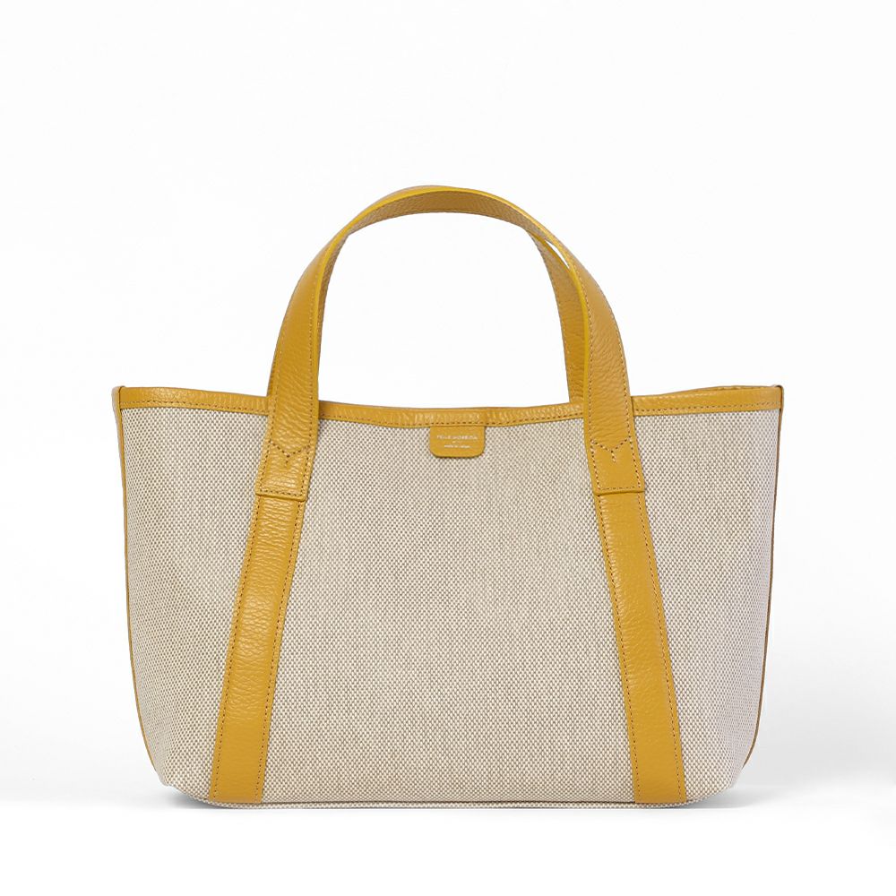 トートバッグの正面（マスタード）