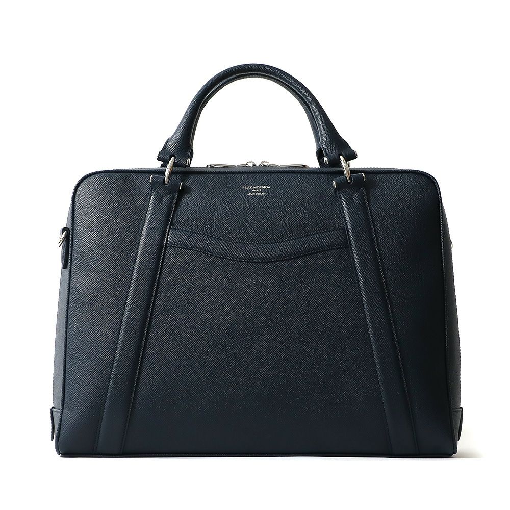 ブリーフバッグの正面（ネイビー）