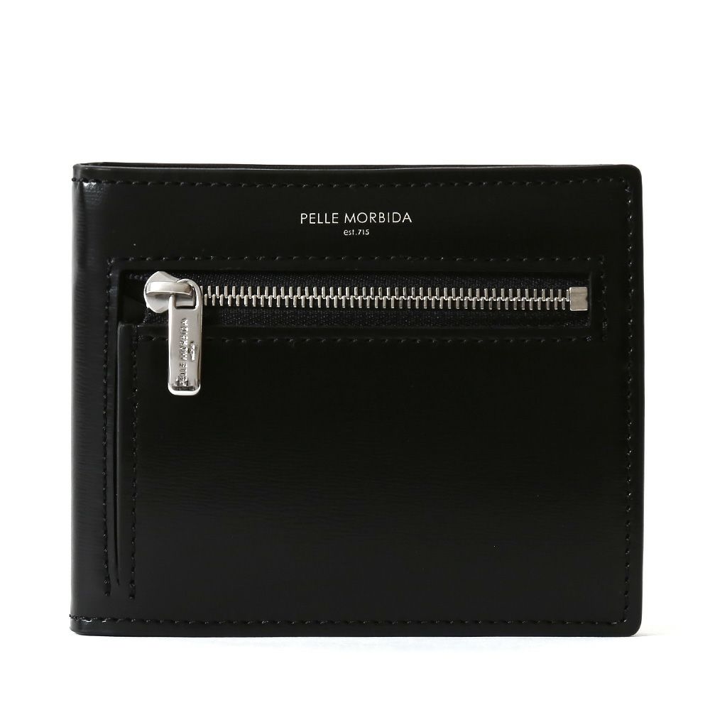 コンパクトウォレットの正面（ブラック）