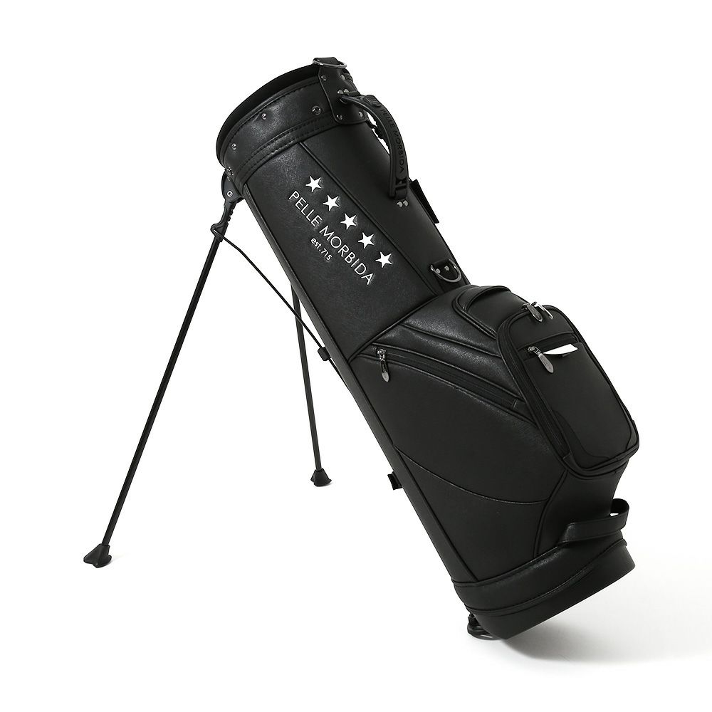 キャディバッグの正面（ブラック）