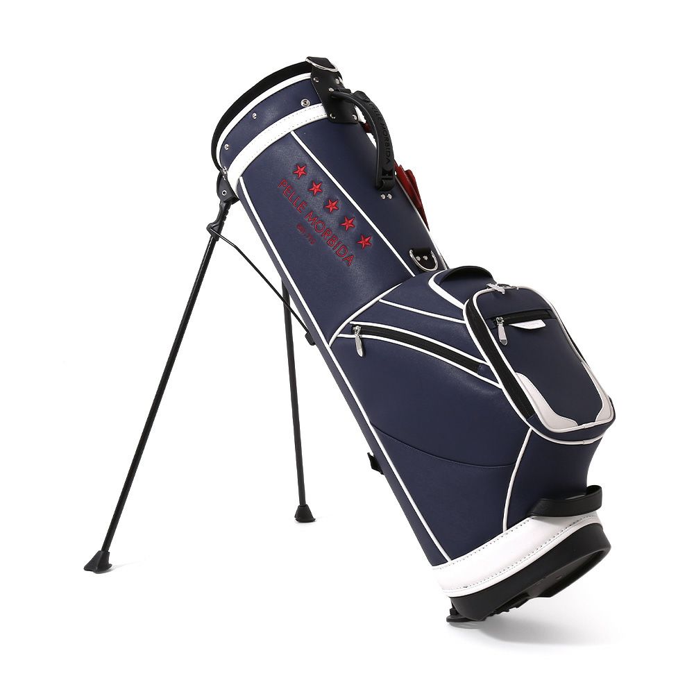 キャディバッグの正面（トリコロール）