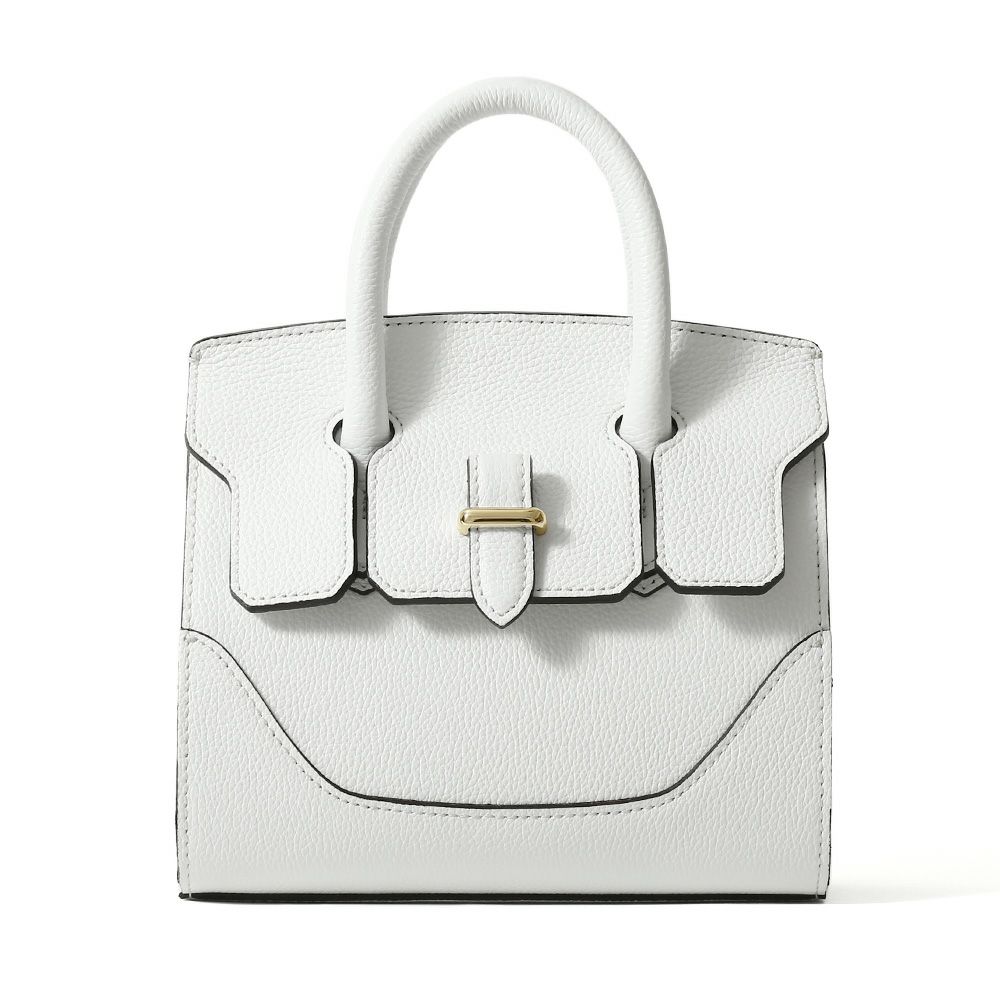 ミニボストンバッグの正面（ホワイト）