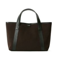 ミニトートバッグの正面（ダークブラウン×ブラック）