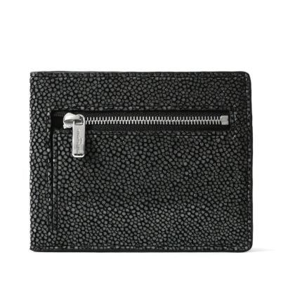 コンパクトウォレットの正面（ブラック）