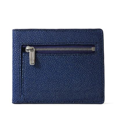 コンパクトウォレットの正面（ブルー）