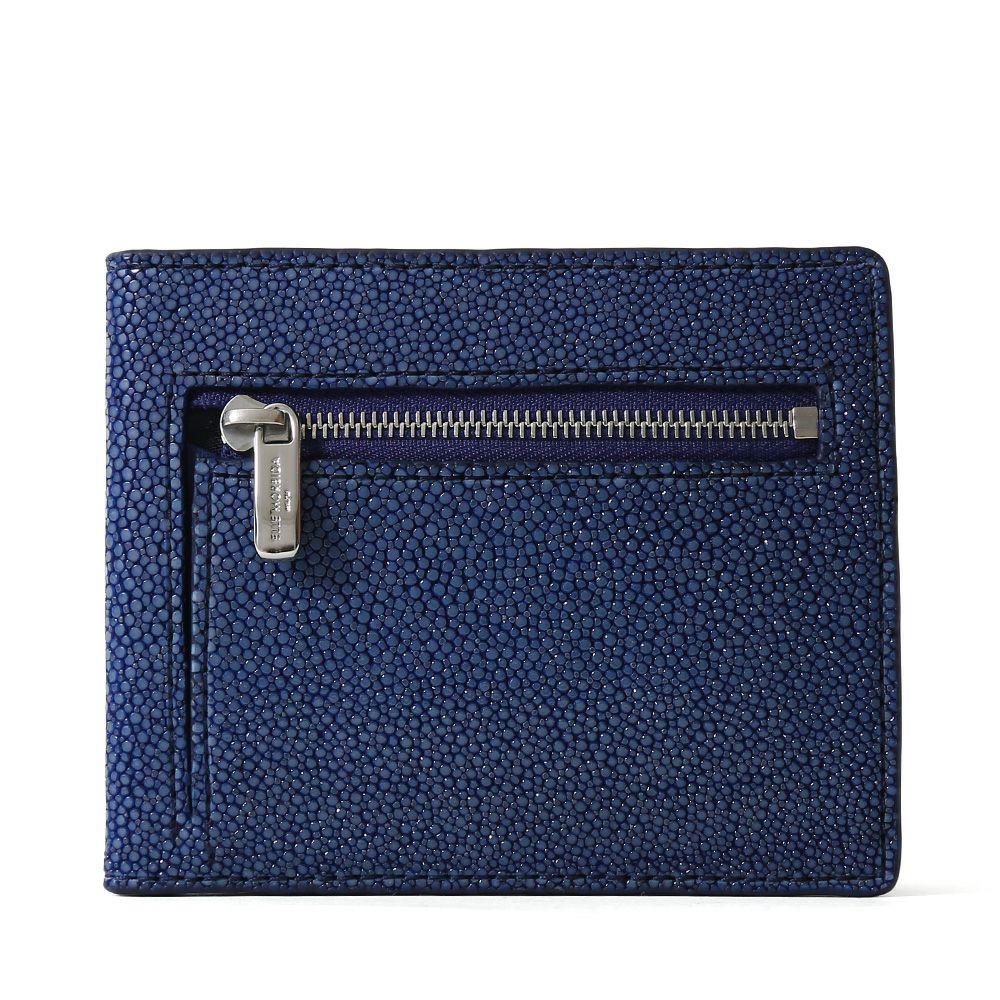 コンパクトウォレットの正面（ブルー）